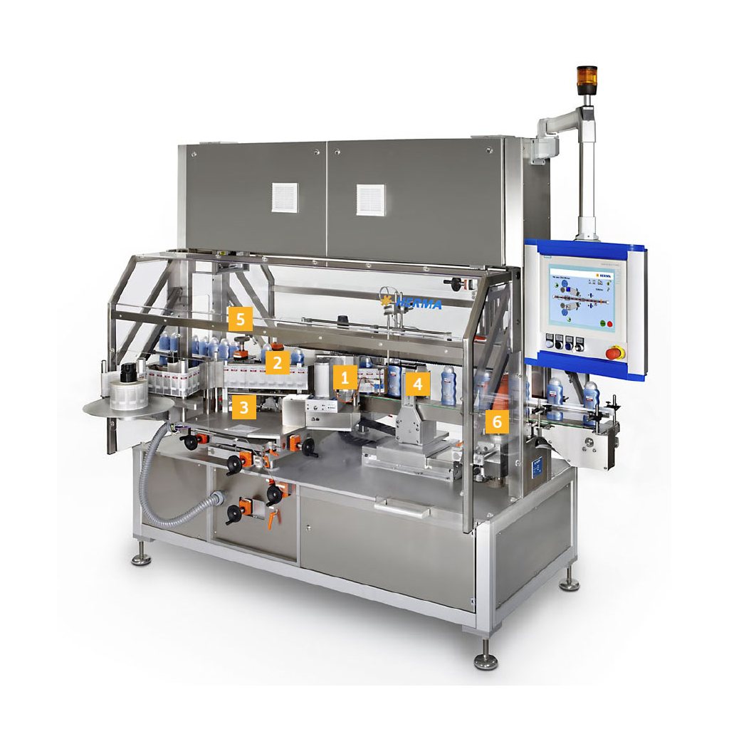 Two-side labeler 362M two-side labeling machine by HERMA